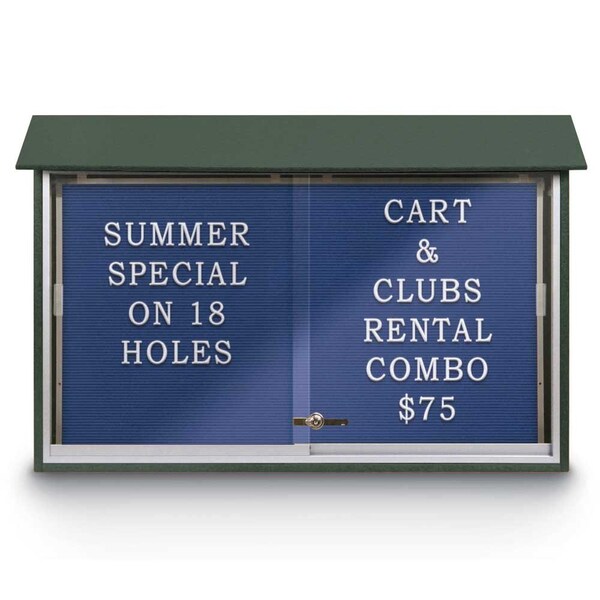 Outdoor Enclosed Combo Board, 72"x36", Bronze Frame/Burgundy & Buff
